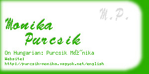 monika purcsik business card